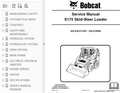 bobcat s175 skid steer specifications|bobcat s175 manual.